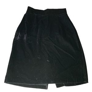 Vintage Tres Paquette Petite Byer California Black Velvet Mini Skirt